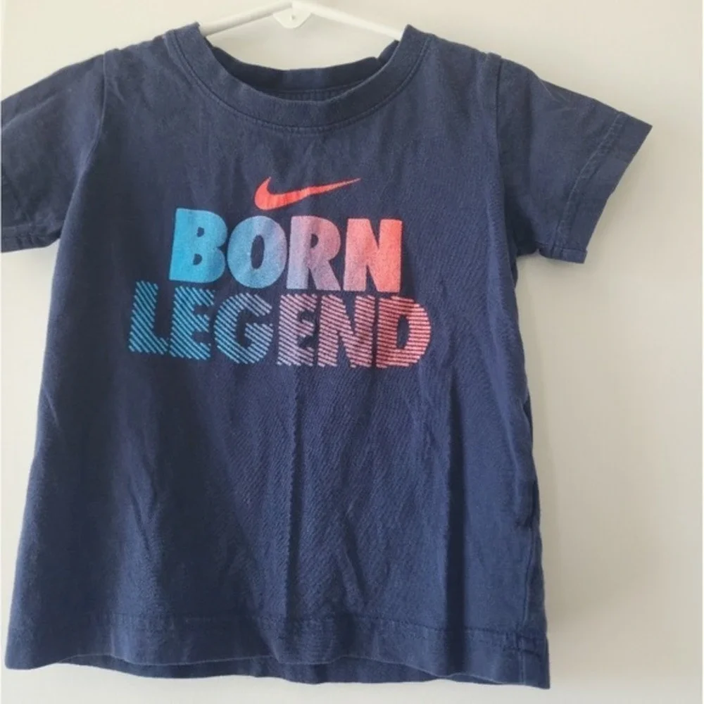 Nike Kids 2T Navy Blue Born Legend Graphic‎ Short Sleeve T-Shirt Toddler Summer